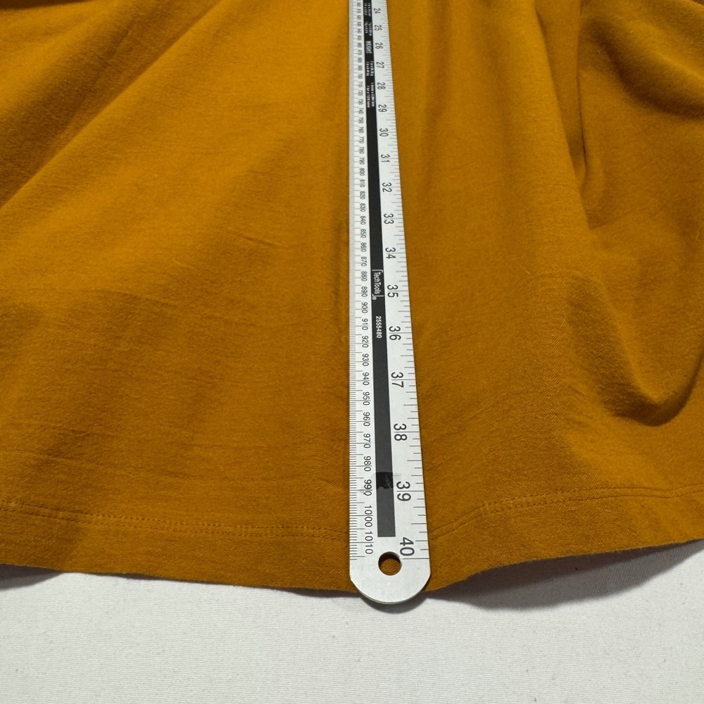 Thaluta One Size Mustard Boho Maxi Skirt 100% Cotton Ruched Pocket - Picture 7 of 8